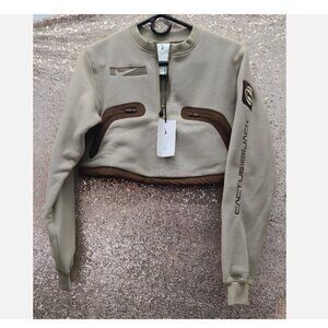 Nike x Travis Scott NRG Cactus Corp Cropped Pullover Fleece Crew, SZ: XSmall